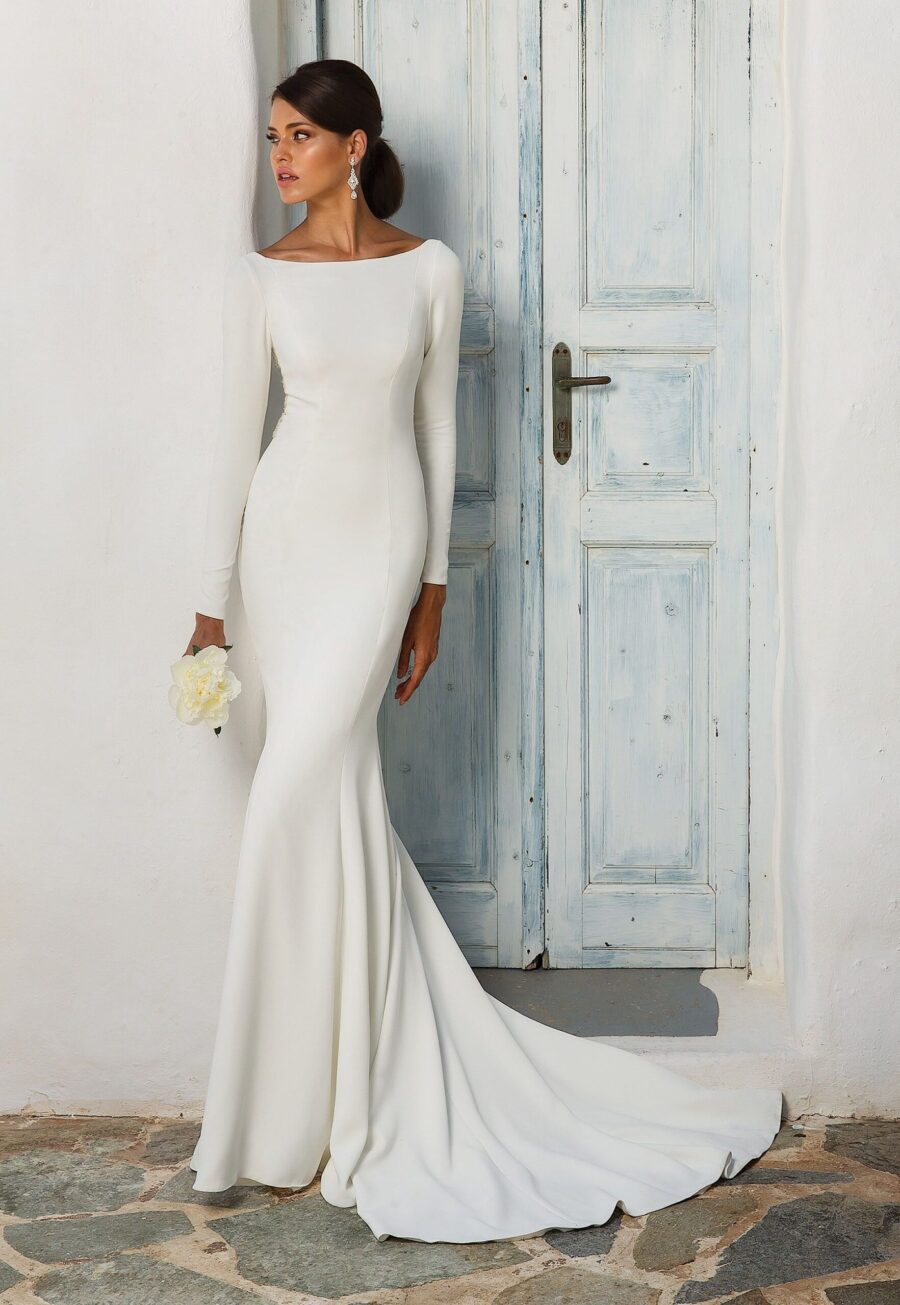 Long Sleeve Wedding Gown Justin Alexander 8936 Diva Bridal